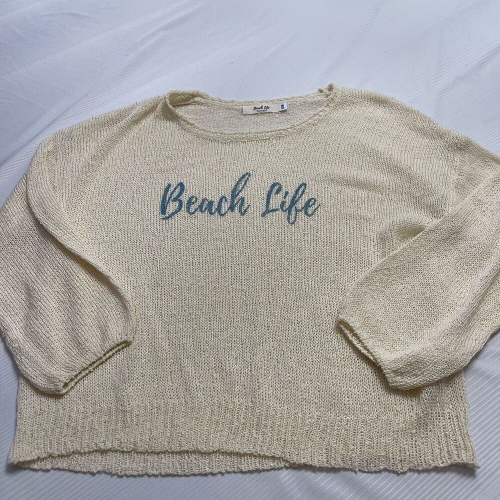 Beach Life Women’s Long Sleeve Sweater Size S/M